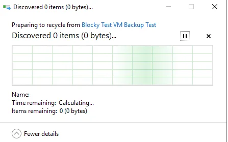 Attempt to delete backup files